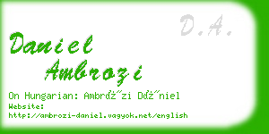 daniel ambrozi business card